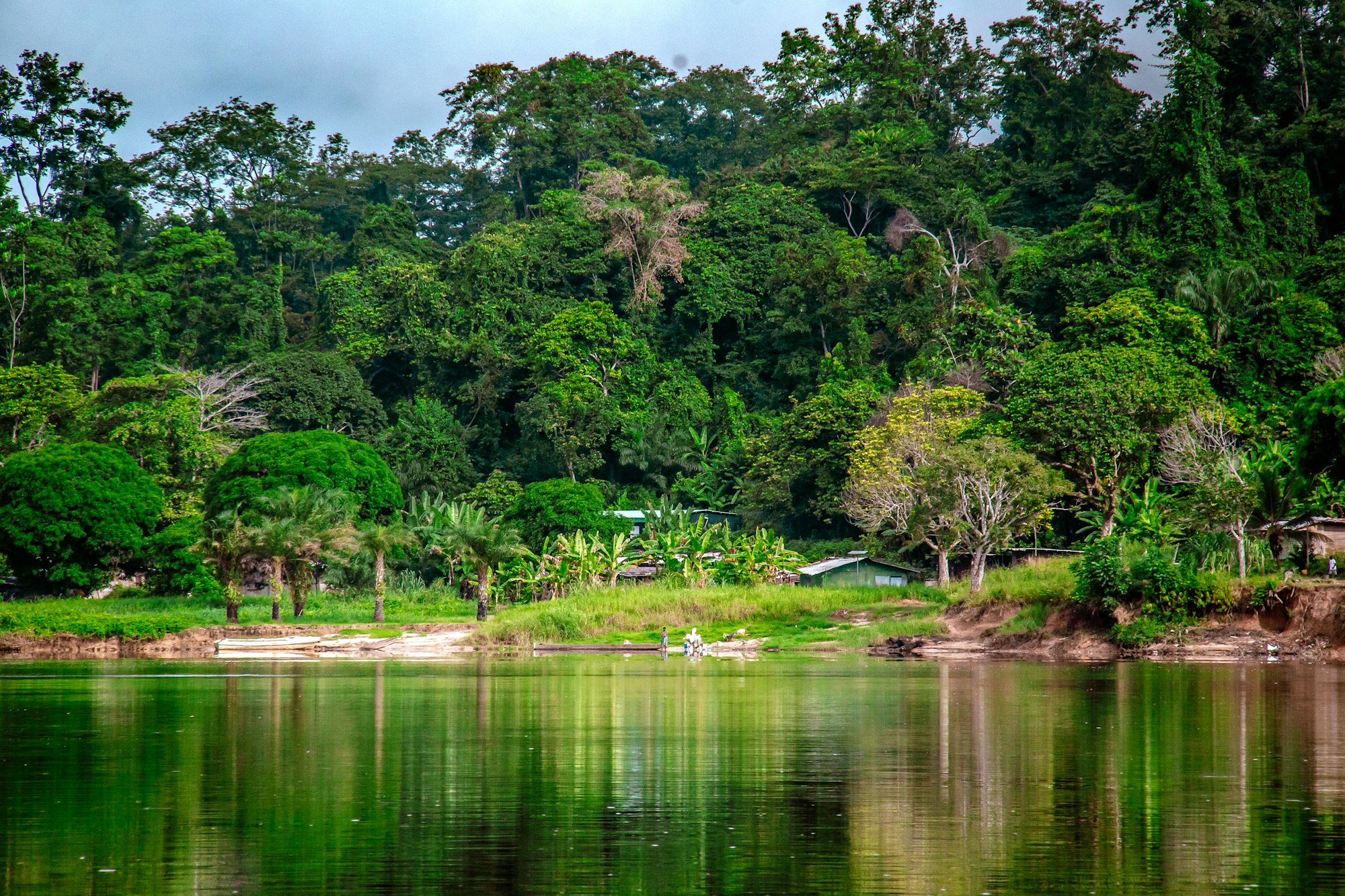 Rainforest and river landscape in Gabon